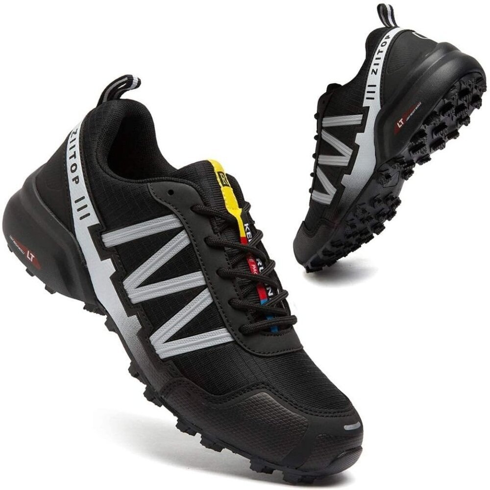 🆕 Men White Trail Running Shoes Waterproof Non-Slip All-Terrain Walking Hiking